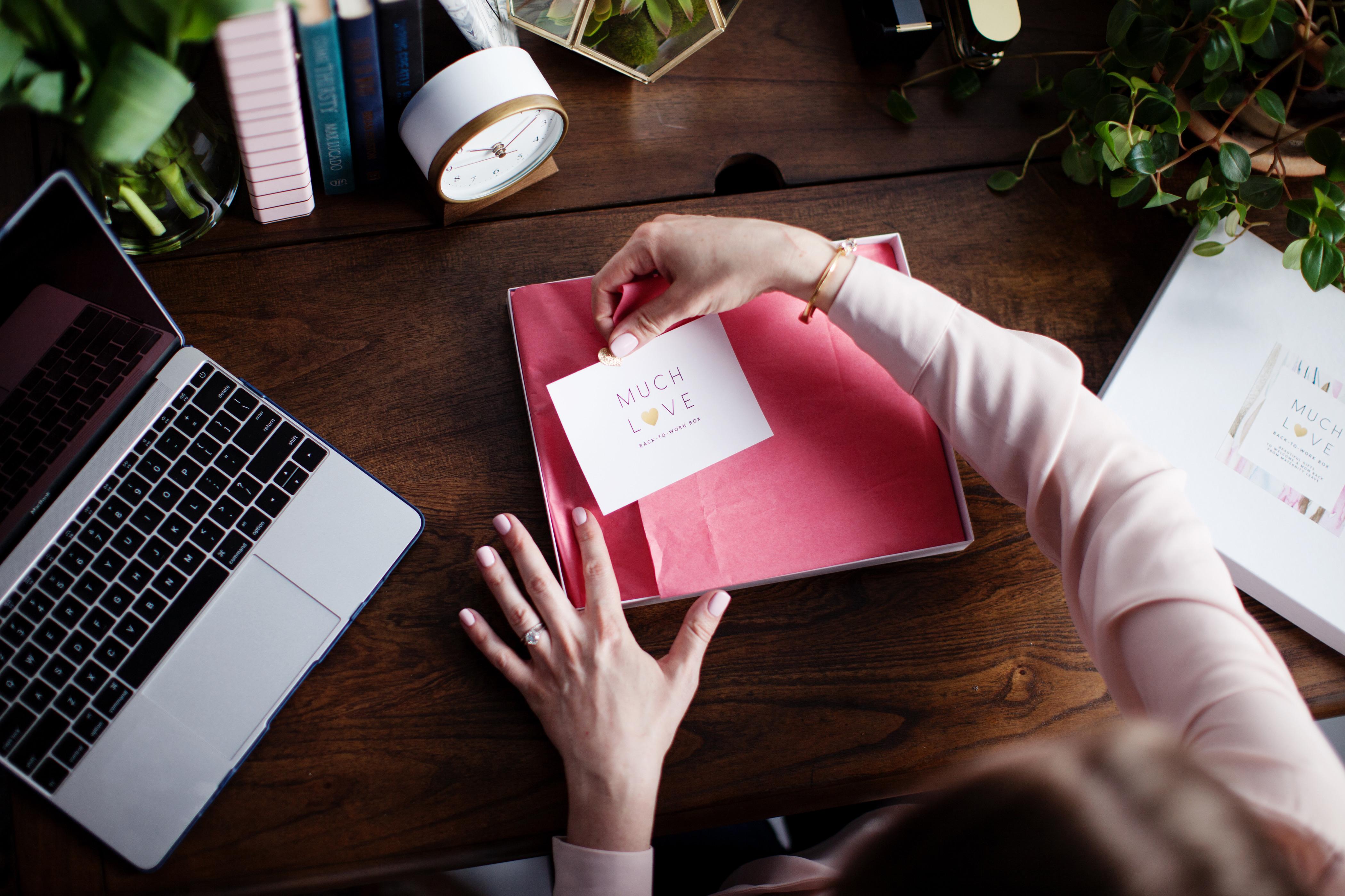 Much Love Gift Sets displayed beautifully